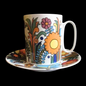 Villeroy & Boch Acapulco: Kaffeebecher / Henkelbecher mit Uteller (neuer Stempel) (7120700604553)