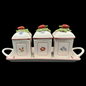 Villeroy & Boch Petite Fleur: Tablett mit drei Marmeladedosen Charm (9397107261764)