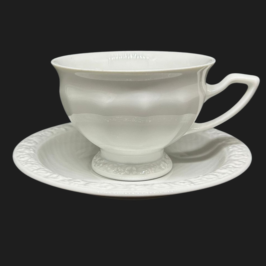 Rosenthal Classic Maria weiß: Kaffeetasse / Kaffee mit Unterteller (8943909437764)
