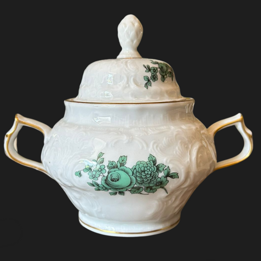 Rosenthal Sanssouci grüne Blume: Zuckerdose (8978906054980)