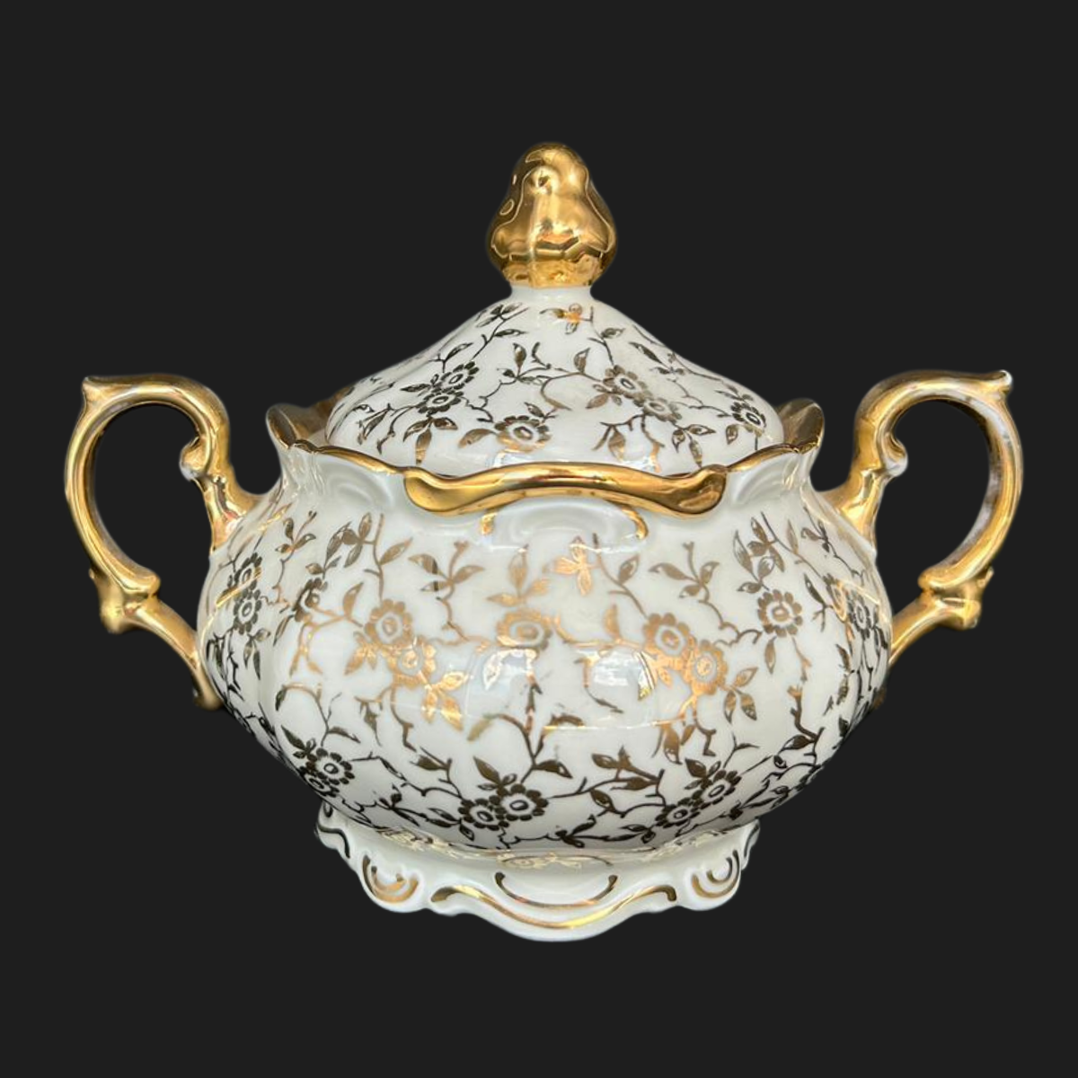 Bavaria Gold Bume : Kaffeekanne, Milchkännchen und Zuckerdose Set (9053528719684)