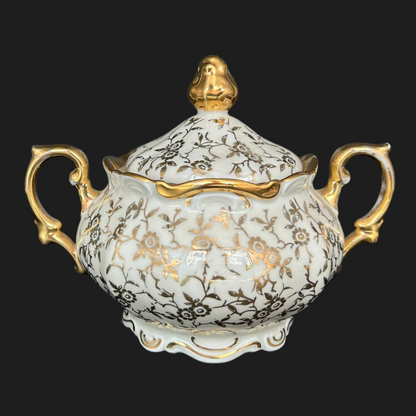 Bavaria Gold Bume : Kaffeekanne, Milchkännchen und Zuckerdose Set (9053528719684)