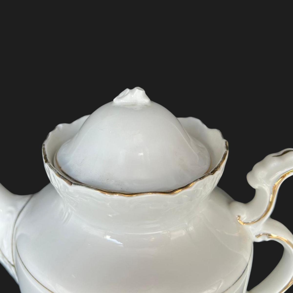 ohne Stempel Blumenstrau?: Kaffeekanne, Zuckerdose und Milchkännchen im Set (9053549789508)