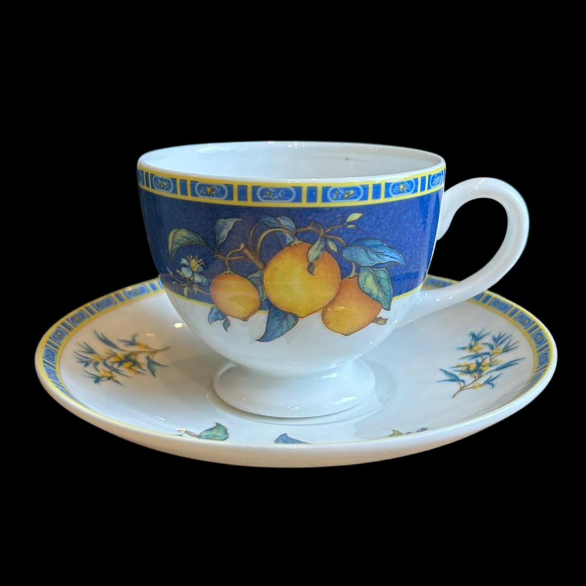 Wedgwood Citrons: Kaffeetasse/ Tasse mit Unterteller (9111031873860)