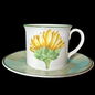 Villeroy & Boch Flora: Frühstückstasse  mit Unterteller - Tournesol (9116775809348)