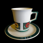 Villeroy & Boch Flora (alt): Kaffeetasse mit Unterteller (7120745824393)