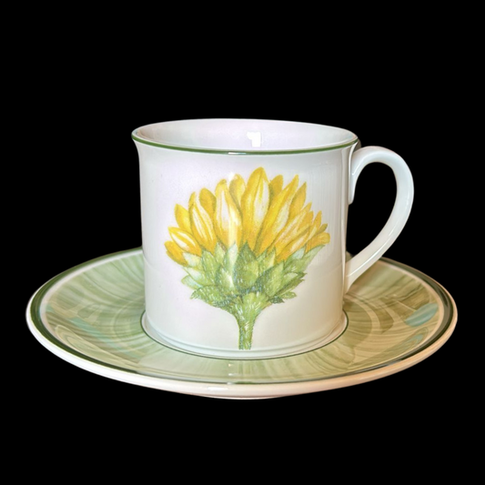 Villeroy & Boch Flora: Mokkatasse mit Unterteller - Tournesol (9137403429188)