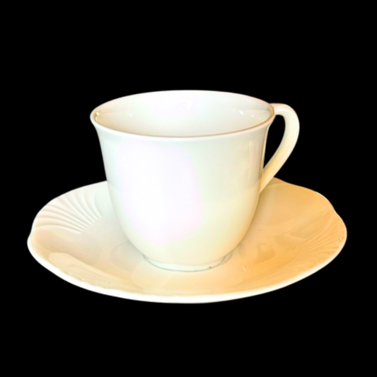 Villeroy & Boch Arco Weiss: Mokkatasse mit Unterteller (9362449563972)
