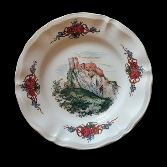 Sarreguemines Obernai France: Brotteller / kleiner Teller - Berg 16,5 cm (9404020162884)