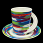 Rosenthal Cupola Colorata: Kaffeetasse/ Tasse mit Unterteller (9430378414404)