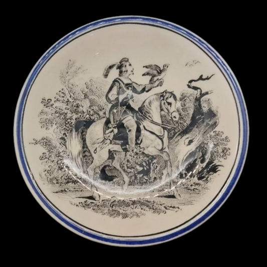 Villeroy & Boch Audun ferme: Teebeutelablage / kleines Tellerchen / Zuckerschale - Reiter blau (7121666375817)