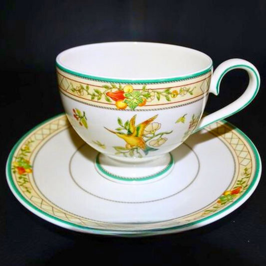 Villeroy & Boch Golden Birds: Kaffeetasse mit Unterteller (7120764305545)