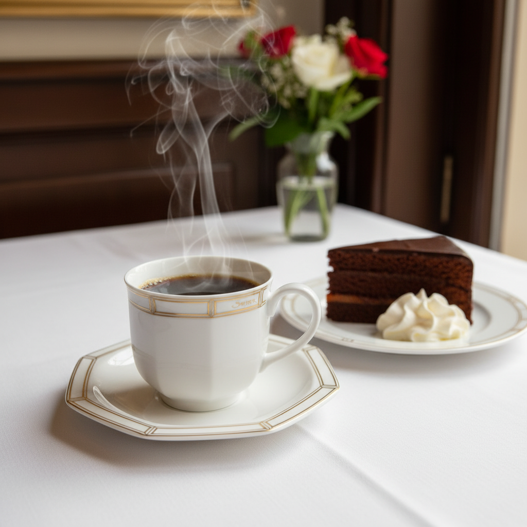 Villeroy & Boch Astoria Sacher: Kaffeetasse / Tasse mit Unterteller - neu