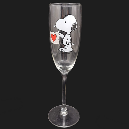 Sieger Design United Labels Flower Strip - Peanuts Best of Snoopy: Glas / Sektglas Pink Love (8984689017156)