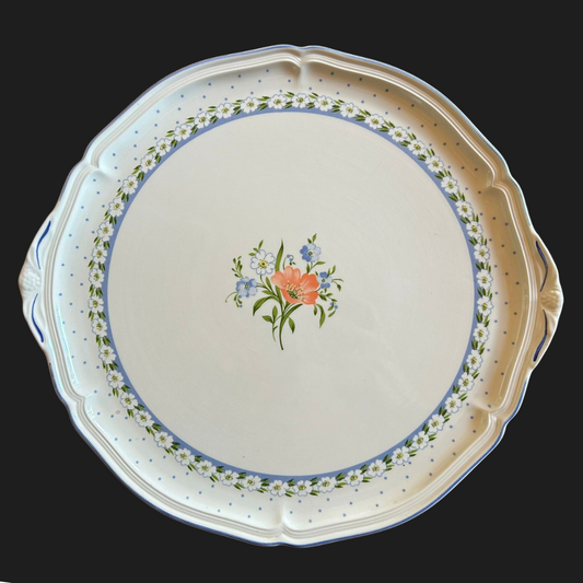 Villeroy & Boch Romantica: Kuchenplatte / Tortenplatte mit Griffen (8909467648324)