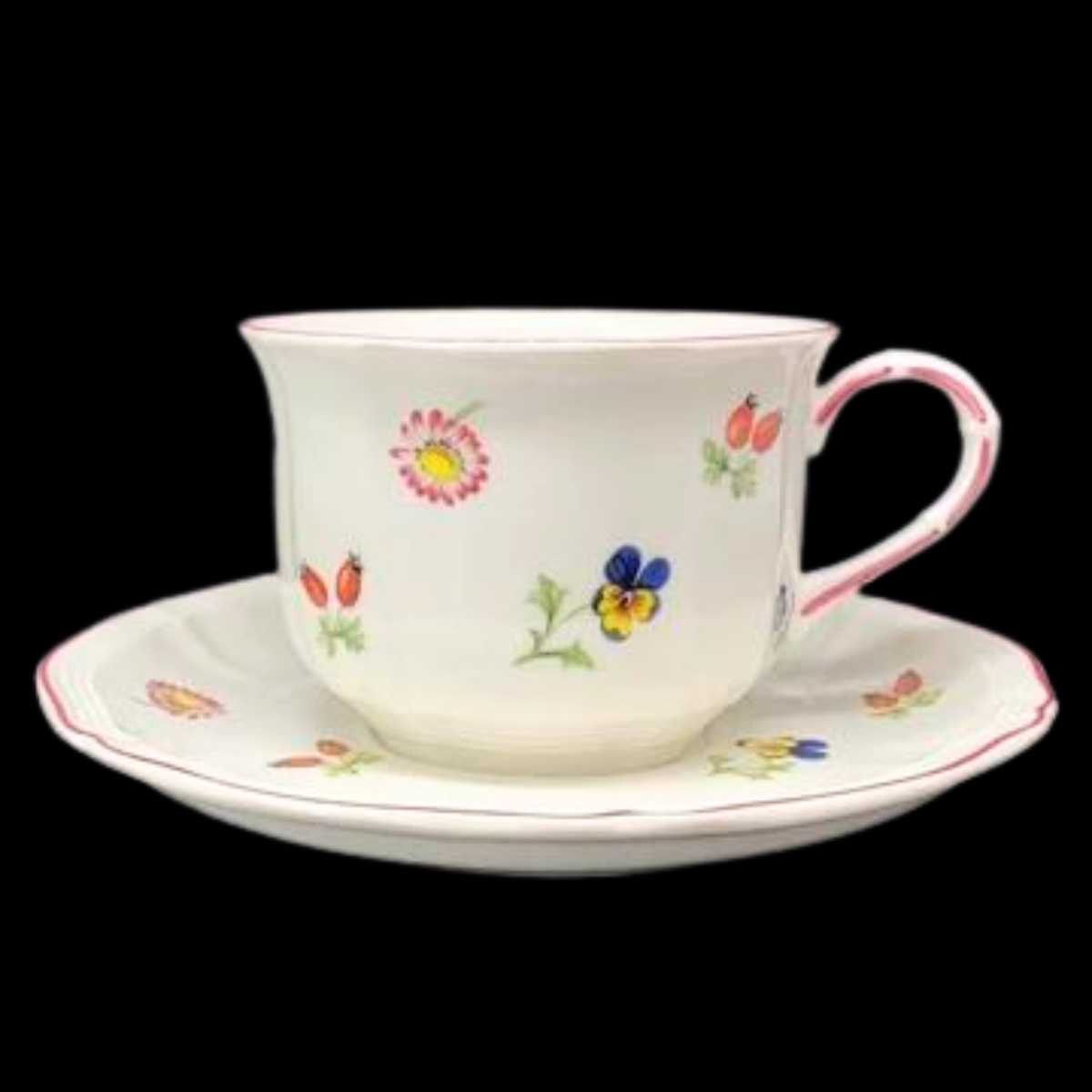 Villeroy & Boch Petite Fleur: Jumbotasse / Frühstückstasse mit Unterteller (7121059479689)