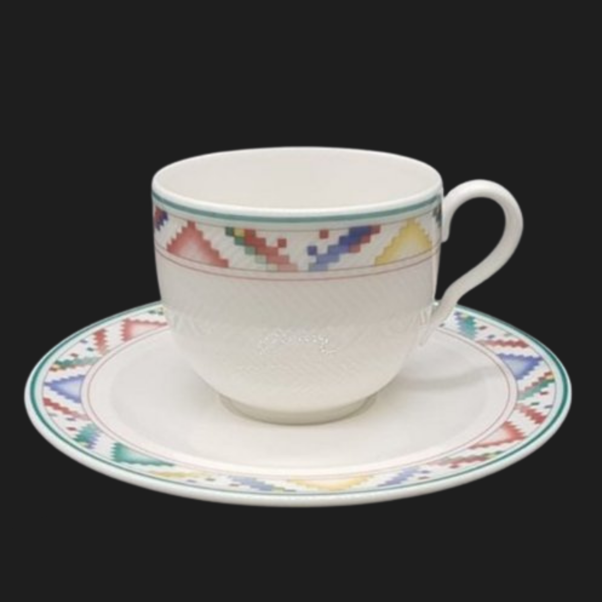Villeroy & Boch Indian Look: Kaffeetasse / Tasse mit Unterteller (8991617712452)