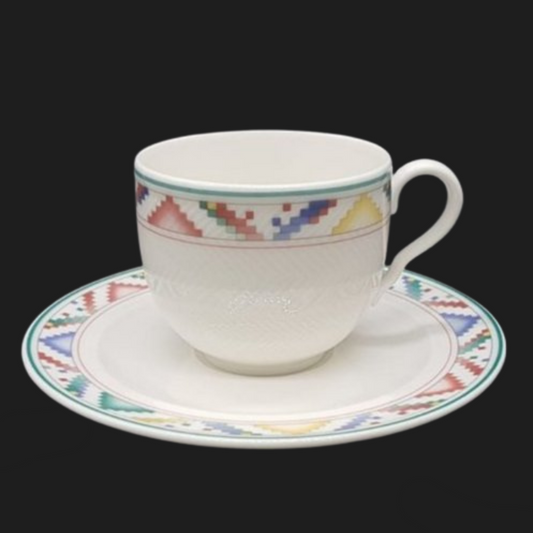 Villeroy & Boch Indian Look: Kaffeetasse / Tasse mit Unterteller (8991617712452)