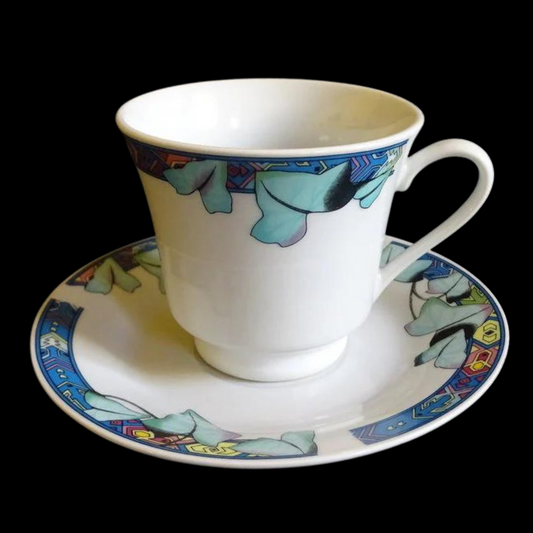 Art Decor Porzellan: Kaffeetasse mit Untertasse / Tasse mit Unterteller (Dekor wie Pasadena) (7120721543305)