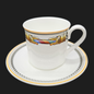 Villeroy & Boch Ornamento: Kaffeebecher / Henkelbecher mit Unterteller (8871250362692)