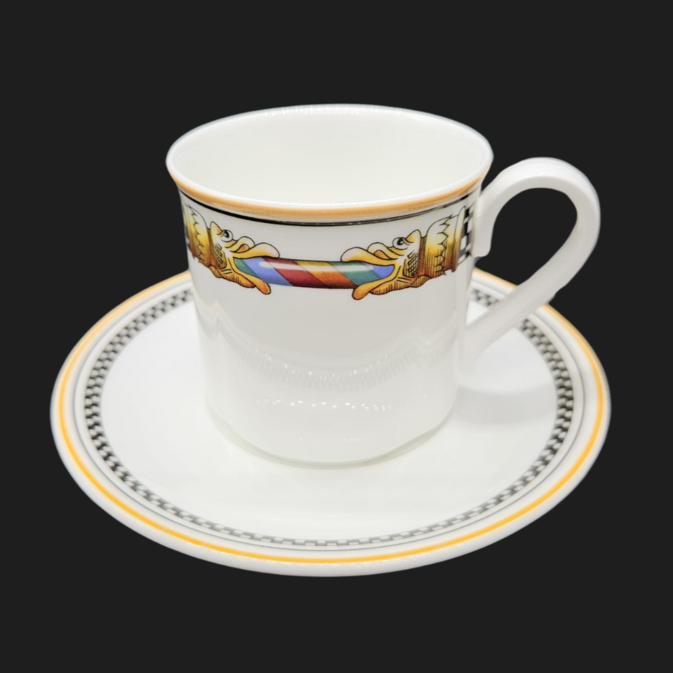 Villeroy & Boch Ornamento: Mokkatasse / Espressotasse mit Unterteller (8871226474820)