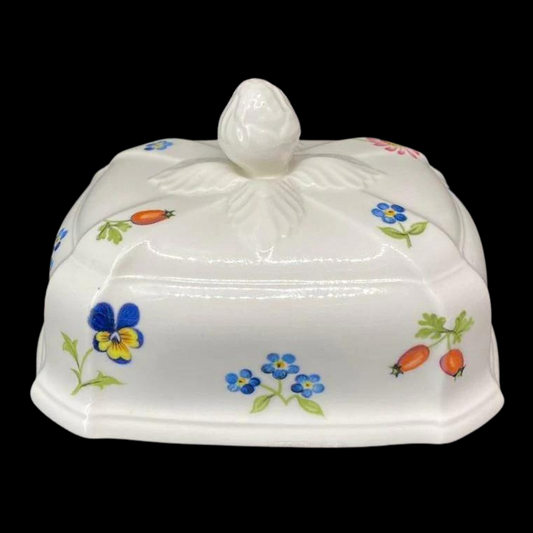 Villeroy & Boch Petite Fleur: Butterdosenoberteil / Oberteil Butterdose, klein (7121089396873)