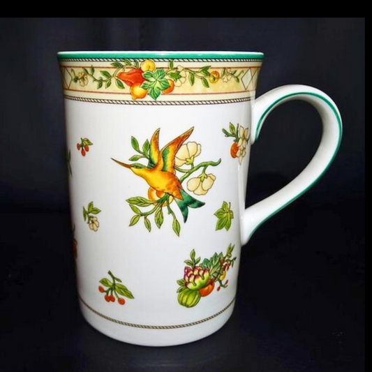 Villeroy & Boch Golden Birds: Henkelbecher / Kaffeebecher / hohe Kaffeetasse (7120763355273)