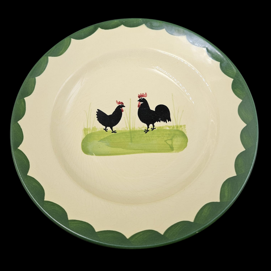 Zeller Keramik Hahn und Henne: Suppenteller / Salatteller - 20,5 cm (9379257876804) (14957503906116)