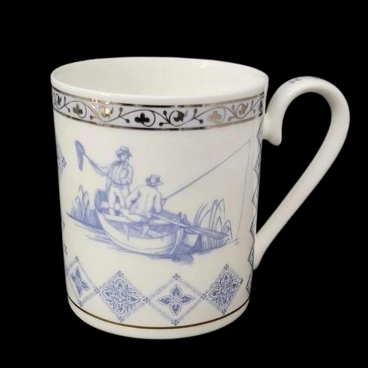 Villeroy & Boch Azurea: Kaffeebecher / Henkelbecher Boating (Angler) (7120939942025)