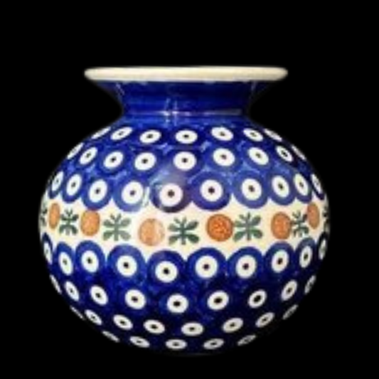 Bunzlau: Vase / Blumenvase, bauchig - 12 cm (8732579889476)