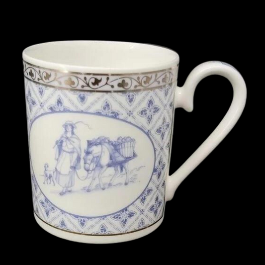 Villeroy & Boch Azurea: Kaffeebecher / Henkelbecher To Market (Pferd)- neu (7120939417737)