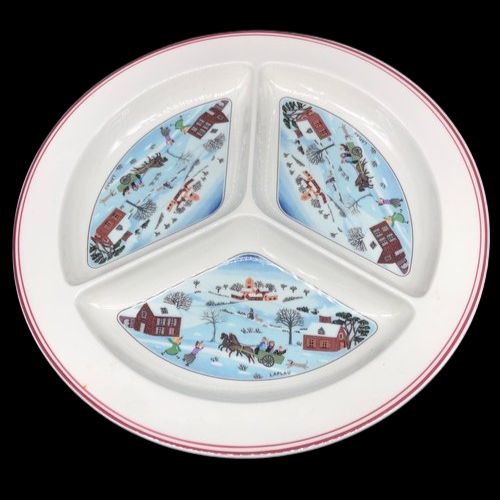 Villeroy & Boch Naif Christmas: Grillteller / Fondueteller mit Einteilungen (7121000038537)