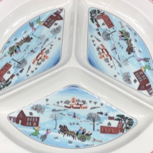 Villeroy & Boch Naif Christmas: Grillteller / Fondueteller mit Einteilungen (7121000038537)