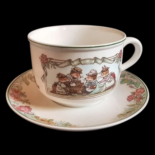 Villeroy & Boch Foxwood Tales: Jumbotasse / Frühstückstasse mit Unterteller (Tasse neu) (7120887316617)