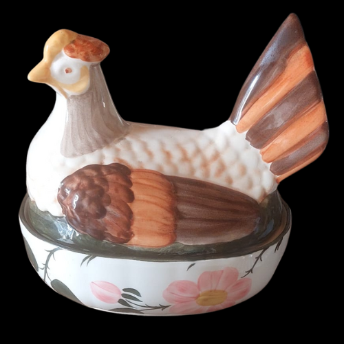 Villeroy & Boch Wildrose: Eierhuhn / Eierhenne / Henne / Huhn, zweiteilig (9632423379268)