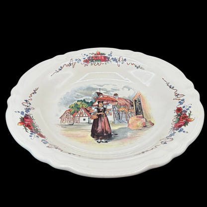 Sarreguemines Obernai France: Schale / Schüssel , rund - 32 cm (7120713646217)