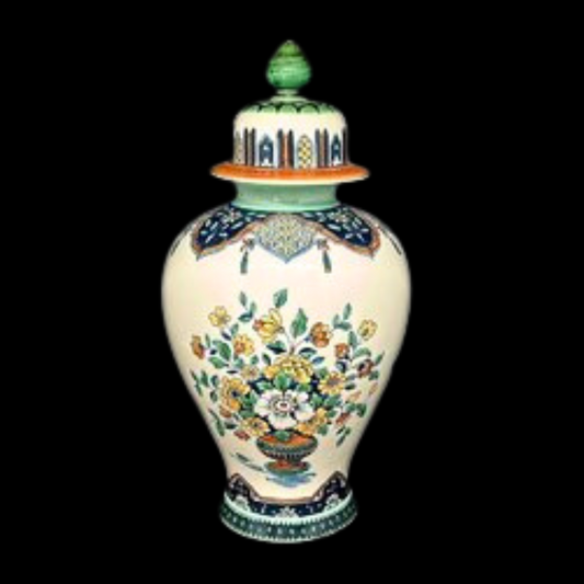 Villeroy & Boch Alt Mettlach: Deckelvase / Vase mit Deckel (8539613987140)