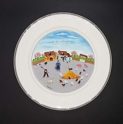 Villeroy & Boch Naif: Speiseteller / flacher Teller - Hühnerhof - gebraucht (8594932498756)