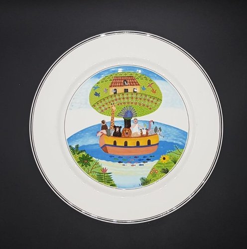 Villeroy & Boch Naif: Speiseteller / flacher Teller - Arche Noah - gebraucht (8594933383492)