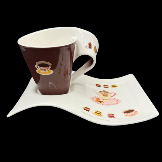 Villeroy & Boch New Wave: Kaffeetasse - Cupcake / Tasse mit Unterteller (15100603924804)