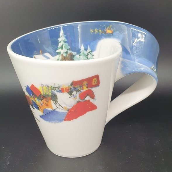Villeroy & Boch New Wave: Kaffeebecher / Henkelbecher "Winter / Weihnachten" - neu