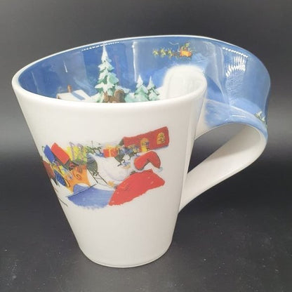 Villeroy & Boch New Wave: Kaffeebecher / Henkelbecher "Winter / Weihnachten" - neu
