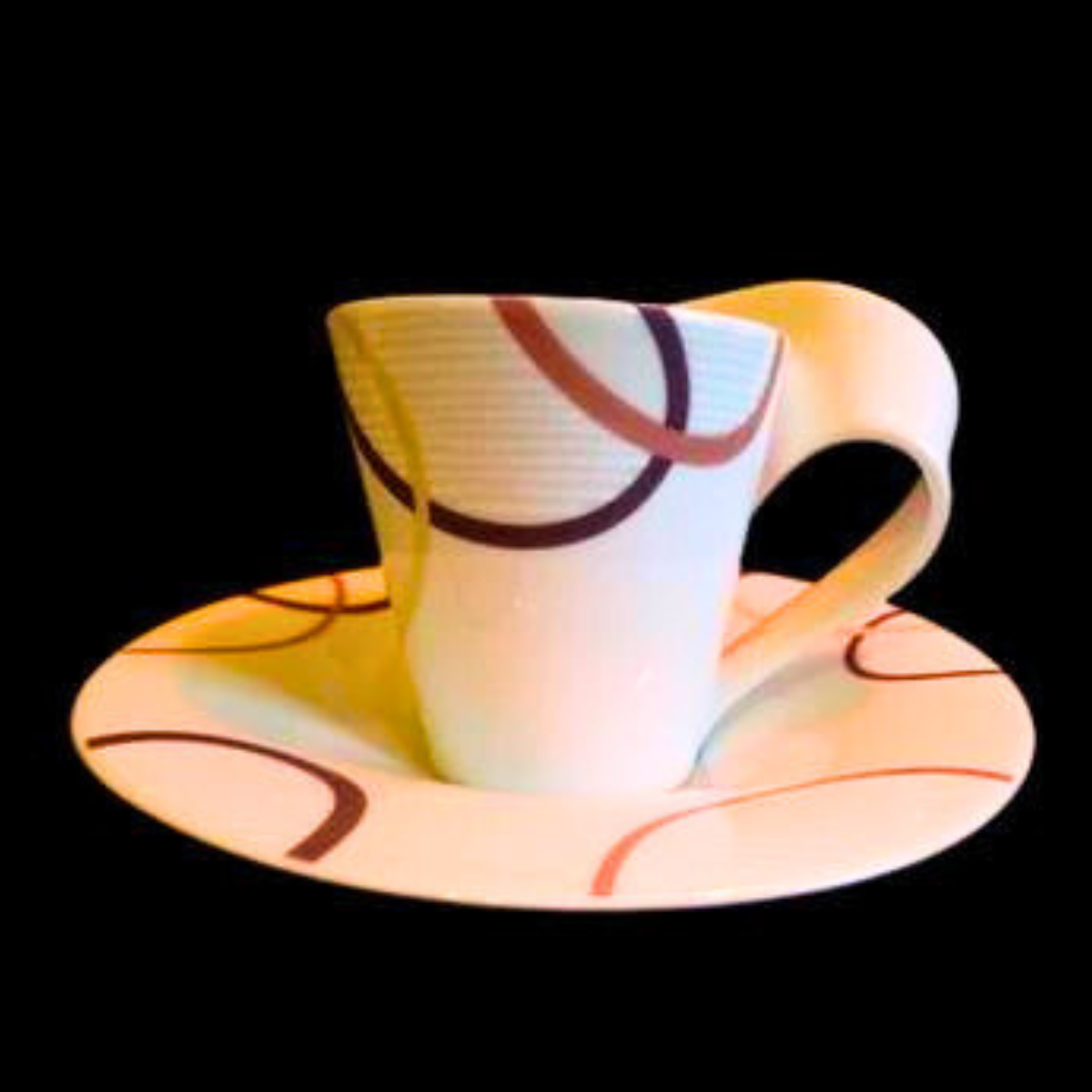 Villeroy & Boch New Wave Ethno: Kaffeetasse / Tasse mit Unterteller (7120806084745)