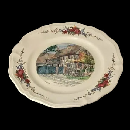 Sarreguemines Obernai France: Speiseteller / flacher Teller - Haustor