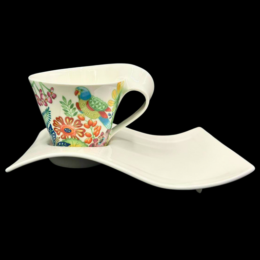 Villeroy & Boch New Wave: Jumbotasse / Cappuccinotasse mit Partyplate - Pantaval (8819747717444)