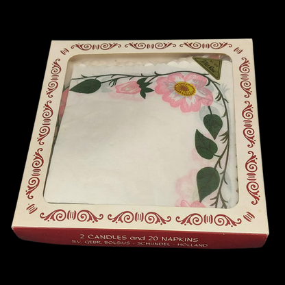 Villeroy & Boch Wildrose: Packung Papierservietten und 2 Kerzen (8742330728772)