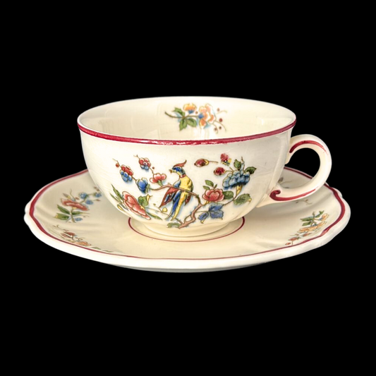 Villeroy & Boch Phoenix rot: Teetasse / Tasse mit Unterteller (8632375345476)