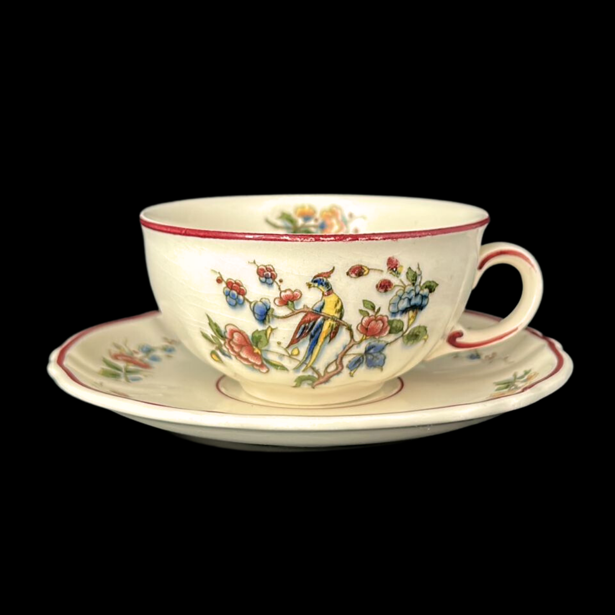 Villeroy & Boch Phoenix rot: Teetasse / Tasse mit Unterteller (8632375345476)