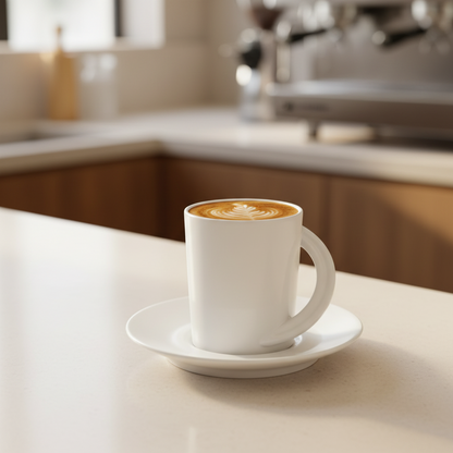 Rosenthal Studio Line Cupola Weiß: Mokkatasse / Espressotasse mit Unterteller