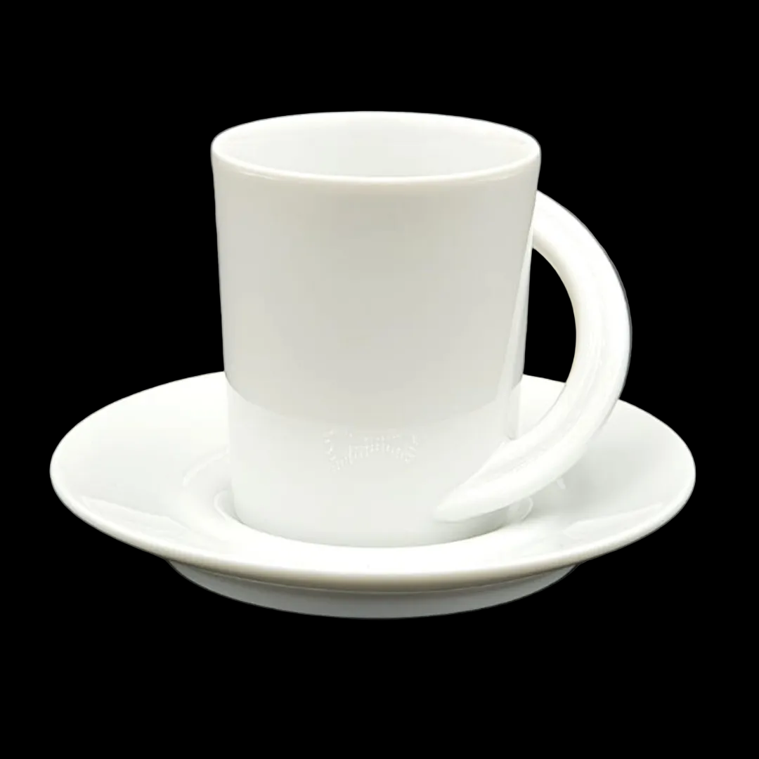 Rosenthal Studio Line Cupola Weiß: Kaffeetasse / Tasse mit Unterteller